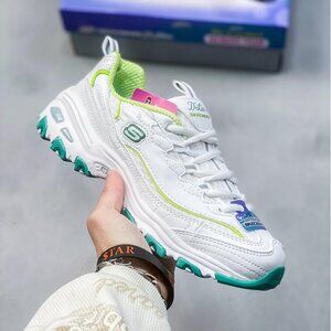 Skechers Dlites Retro Sports Shoes, White